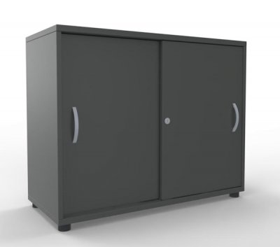 Schiebetürenschrank TEN 2 OH, 100 cm onyxgrau
